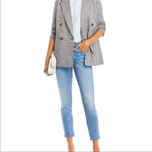 7 For All Mankind Josefina Skinny Boyfriend Jeans Size 26 Button Fly Cropped